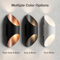 Applique murale LED personnalisée en métal, étanche IP65, double tête COB, ABS+Verre, température de couleur multiple, pour extérieur