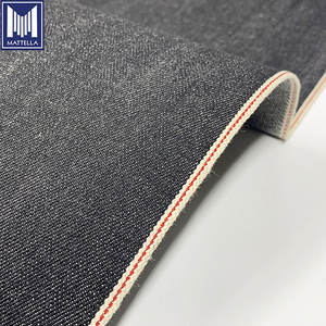 قماش جينز دينيم سيلفيدج خام ياباني فاخر بعرض ضيق، 100% قطن بلون أسود ووزن 14 أونصة، مناسب لسراويل وجاكيتات سيلفيدج - Product Image 1