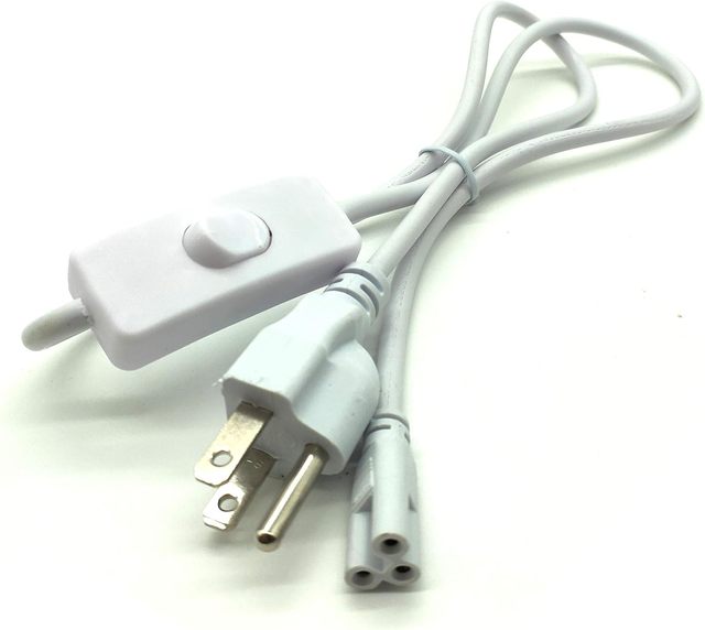 T5 T8 LED Wire Connector Power Cord LED Tube Power Extension Cord with On/Off