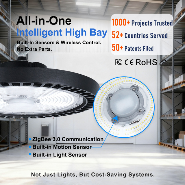 Amelech Smart PIR Sensor Led Light System of up High Bay Light With Sensor for Big-Box Retail Lighting