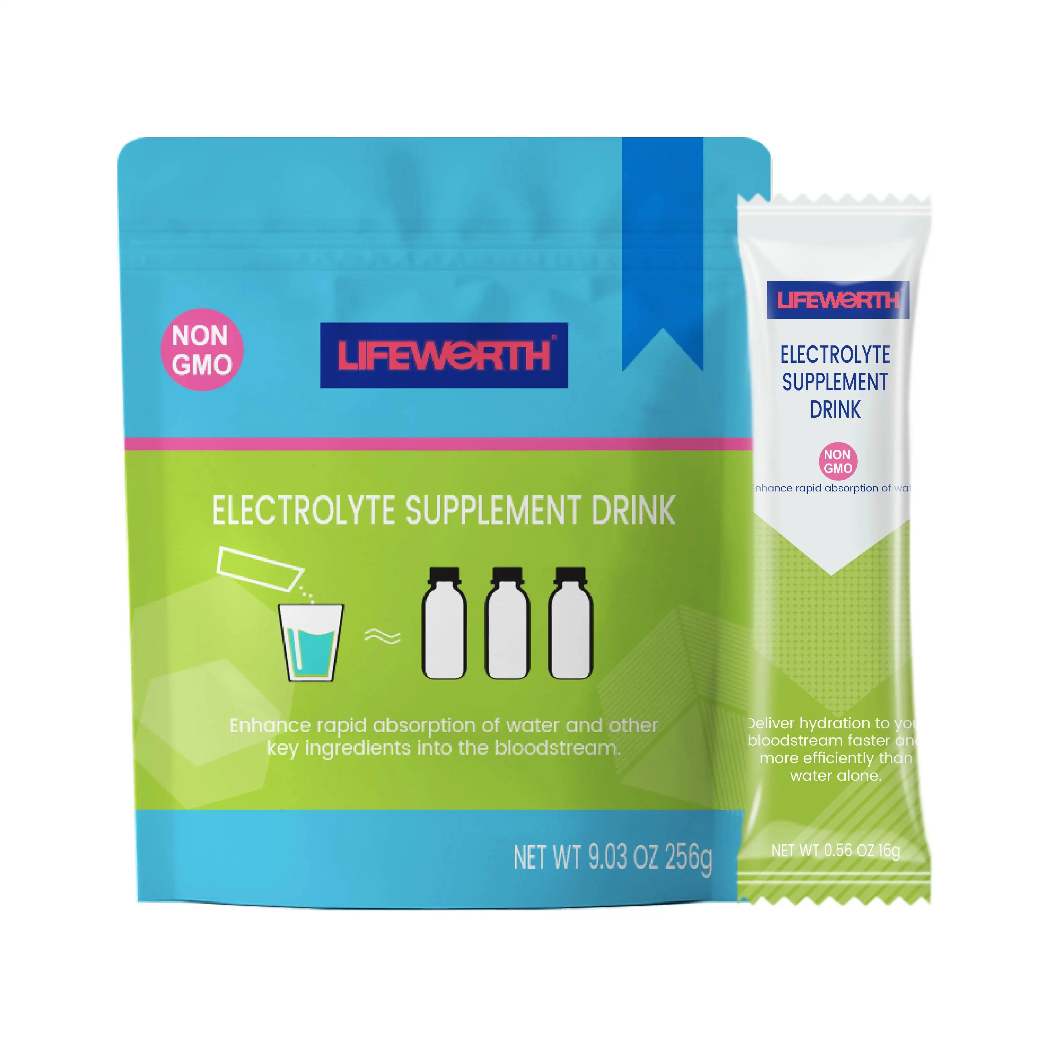 LIFEWORTH private label electrolyte microelement supplement natural energy drink post workout