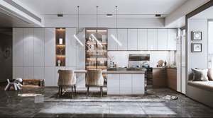 Gabinetes de Cocina de Estilo Moderno, Personalización Gratuita con Fregadero de Acero y Encimera de Mármol, Mejor Precio - Product Image 3