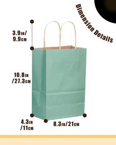 Bolsas de Papel Kraft Resistentes, Biodegradables, Ecológicas, Reutilizables y Reciclables, Personalizables con Asas, para Compras, Comida para Llevar y Uso Diario - Product Image 2