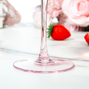 <span class=keywords><strong>Copa</strong></span> de Vino con Forma de Globo Personalizada al por Mayor Samlife-BL19518, <span class=keywords><strong>Copa</strong></span> de Ginebra Tónica de Color <span class=keywords><strong>Rosa</strong></span> con Borde Dorado - Product Image 3