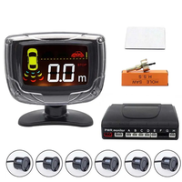 Kit de capteurs de stationnement étanche 12-24V à 6 capteurs avec avertisseur sonore de sécurité et écran LCD, ensemble combiné à technologie AHD
