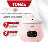 Tonze 2024 produk laris, perlengkapan keamanan kesehatan Electr keramik Portable Cooker Mini untuk BB sup bubur