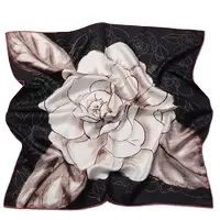 Custom Digital Printing Square Silk Scarves 100% Silk Scarf Printed Logo Double-sided Print Women Head Scarf