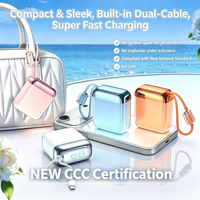 Nouvelle batterie externe 2027 CCC CE KC 35W 22.5W 10000mAh 20000mAh à charge rapide et sûre, avec logo personnalisé, cellules semi-solides, portable