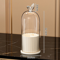 Organisateur de pinceaux de maquillage rotatif à 360°, étanche, anti-poussière, en plastique transparent, boîte de rangement cosmétique pour coiffeuse, vente en gros