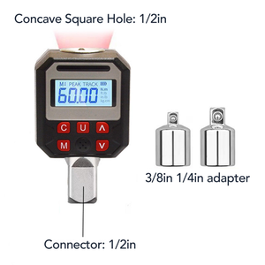 Juego de Adaptadores de Torque Digitales con Accionamiento de 1/2'', 7.4-147.6 Ft.lb (10-200Nm), Precisión del 2%, Modos Pico/Seguimiento - Product Image 2