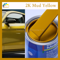 Peinture de finition acrylique jaune boue 2K pour rénovation automobile, application par pulvérisation, revêtement liquide, peinture automobile, réparation et embellissement de véhicules