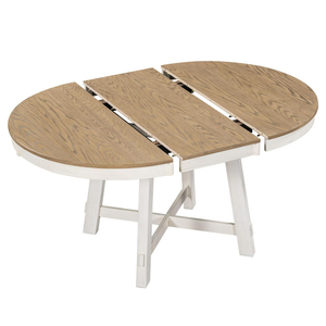 Mesa de comedor extensible redonda, muebles de cocina modernos de extensión contemporánea - Product Image 1