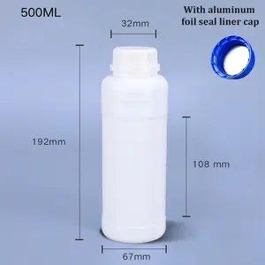 Material de HDPE 500 mL botella de plástico gruesa resistente a caídas de buena calidad para desinfección de agua