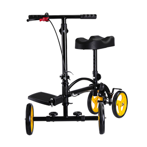 Popular MOYATEC - Andador con Ruedas Plegable y Ajustable de Acero al Carbono para Exteriores, con Rodilleras, Capacidad de 150 kg, para Personas con Discapacidad - Product Image 3