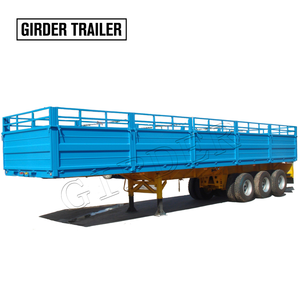 Remorque Shiyun à double essieux, <span class=keywords><strong>cage</strong></span> <span class=keywords><strong>de</strong></span> chargement, robuste, barres latérales, 40 tonnes, type clôture, grille latérale <span class=keywords><strong>de</strong></span> conteneur, remorque à plateau plat à vendre - Product Image 4