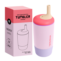 Logo personnalisé Kids 14oz flacon isolé sous vide bouteille d'eau en acier inoxydable avec couvercle de paille étanche conception ODM