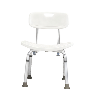 Chaise de bain en aluminium blanc durable et légère avec hauteur réglable, siège antidérapant pour personnes <span class=keywords><strong>âgée</strong></span>s et handicapées, facile à utiliser - Product Image 6