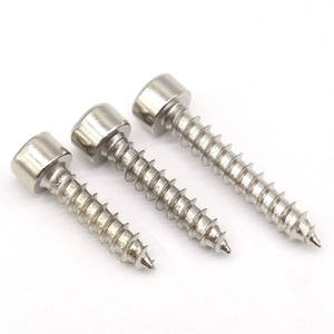 Vis autotaraudeuses à tête cylindrique en acier allié, vis Allen à tête fraisée, nickelées/noires, vis autotaraudeuses à six pans creux internes - Product Image 1