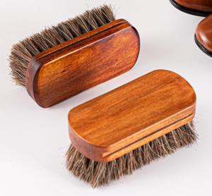 Wholesale Custom Soft Horsehair Wooden Handle Sneaker Shoes Polish <strong>Brush</strong> <strong>Scrub</strong> for Boot Bag Clothes Leather Shine and Cleaning - Product Image 4
