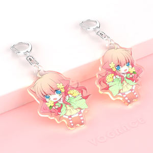 Baigedi グリッター エポキシ ホログラフィック プラスチック Vograce カスタム アクリル プロモーショナル キーチェーン - Product Image 2