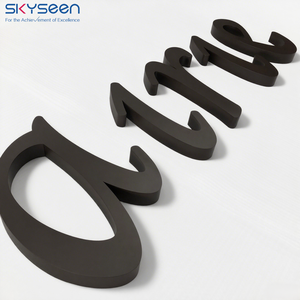 Skyseen Tùy Chỉnh 3D Kim Loại Chữ Màu Nâu Đen Sơn Thép Không Gỉ Dấu Hiệu Cho Ngoài Trời Bền Hiển Thị Tên Công Ty Các Tòa Nhà Văn Phòng - Product Image 3