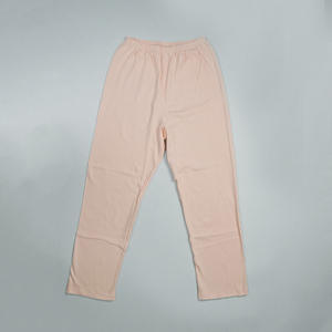 Vente en gros de pyjamas pour femmes en coton biologique 100% personnalisés deux pièces tissu tricoté doux à manches longues - Product Image 4