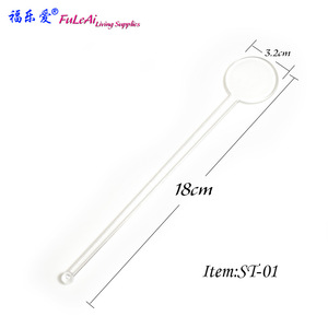 <b>Plastic</b> Cocktail Stirrers 18cm 20cm 22cm Round Head Printable For Beverages Coffee Stirring - Product Image 4