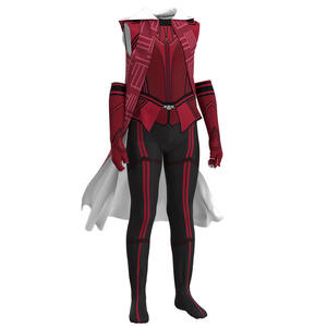 Wanda <span class=keywords><strong>Vision</strong></span> Scarlet Witch Cosplay Costume Sexy Jumpsuit Halloween Adulte Avec Cape - Product Image 2
