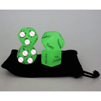 Jeu de dés en acrylique imprimé en typographie, phosphorescent, érotique, fabriqué directement en usine, pour adultes, pour couples
