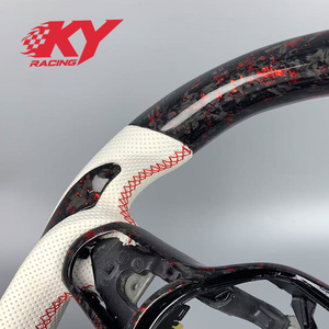 Volante Deportivo de Fibra de Carbono Forjado y Cuero, Personalizado para Civic 11ª Gen, CRV, Accord 10ª Gen, Acura Integra Type S - Product Image 2