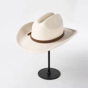 Chapeau de cowboy vintage unisexe en feutre de laine australienne de luxe, personnalisable, de haute qualité, pour voyage, fête, pêche, quatre saisons - Product Image 3