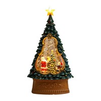 Lanterne de Noël avec boîte à musique, lumière LED, lampe à neige, lumière décorative de nuit, cadeau, ornement