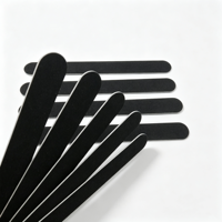 Lot de 12 limes à ongles jetables en bois double face, grain 100/180, pour manucure et pédicure à domicile ou en salon