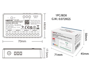Contrôleur de pixels MiBoxer WiFi App 2.4G 4 canaux ESP32-WLED 5-24V 1024 pixels*4CH SPI adressable RGB RGBW pour éclairage LED - Product Image 2