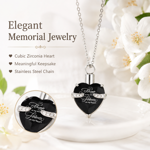 Collar con Urna para Cenizas de Mascotas, Personalizado con Corazón, de Acero Inoxidable y Cristal, Colgante Conmemorativo, Joyería Funeraria - Product Image 4
