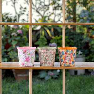 Venta al por mayor Mini macetas de flores hechas a mano negro forma redonda Ecológico Planta de <span class=keywords><strong>hierro</strong></span> Macetas para ventanas Jardín Granja - Product Image 3