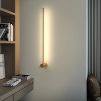 Minimalista Oro Negro lujo linealidad Sconce lámpara TV Fondo pared LED mesita de noche lámpara de pared interior recargable luz de pared
