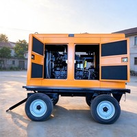 Groupe électrogène diesel monté sur remorque, personnalisable, alternateur 100% cuivre, alimentation de secours commerciale et industrielle