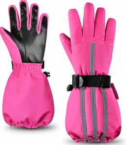 Custom Winter Ski Snowboarding <b>Gloves</b> Waterproof Breathable Insulated Polyester Mittens Factory Wholesale - Product Image 1