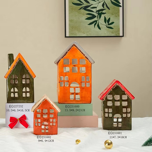 2025 <strong>Christmas</strong> New Design Ceramic Paint <strong>House</strong> <strong>Custom</strong> Size <strong>Village</strong> <strong>House</strong> Hot Sale - Product Image 1