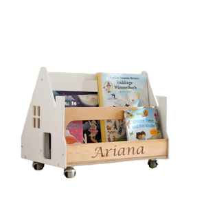 Librería Montessori Multifuncional de Madera para Niños Pequeños - Estantería Móvil para Cama, Diseño Moderno para Dormitorio, Sala de Estar, Estilo Rústico - Product Image 1