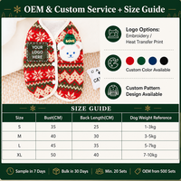 Pull tricoté pour chien de Noël, gilet chaud pour l'hiver, vêtements de fête pour chiens de petite, moyenne et grande taille, fabrication OEM personnalisée