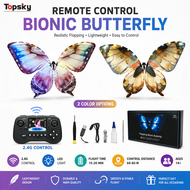 Professional Electric LED Butterfly Drone App-Controlled Rechargeable Remote for Indoor-Outdoor Stage Lighting Party