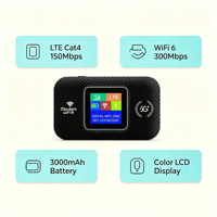 E5786 4G MiFi WiFi6 Hotspot mobile LTE Cat4 150 Mbps Routeur WiFi de poche Écran LCD couleur Batterie 3000 mAh