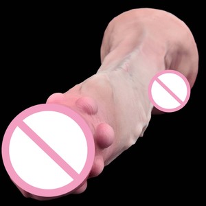 Dildo réaliste en silicone double couche épais avec base à ventouse puissante, stimulateur réaliste du point G pour femmes, ventouse 18+ - Product Image 4