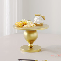 Adornos Dorados para Mesa de Postres, Exhibidores de Hierro Forjado, Soporte para Pasteles, Bandeja para Postres, Mesa para Buffet y Merienda