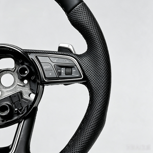 Volant en cuir Nappa et fibre de carbone personnalisé pour Audi A6, A3, RS6, A7, Q7, S7, A4, A8, S8, RS <span class=keywords><strong>Sportback</strong></span>, S-Line (2018-2025) - En stock - Product Image 6