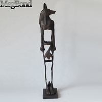 Statue d'Anubis égyptienne traditionnelle en fonte, sculptée et gravée pour la décoration de la maison