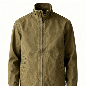 Blouson Bomber Homme Personnalisé OEM de Haute Qualité, Doublure Polaire, Toile Robuste, Veste de Travail Personnalisée pour Homme - Product Image 2