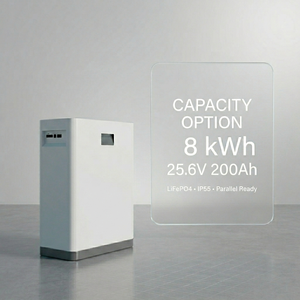Système de batterie de secours domestique 25,6 V 8 kWh pour stockage d'énergie solaire, système de stockage d'énergie résidentiel - Product Image 1